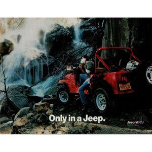 1985 Jeep CJ Automobile Vintage Print Ad (L20)